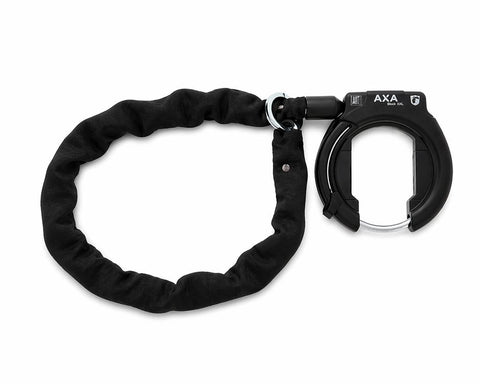 AXA Defender frame lock and plug-in chain installed