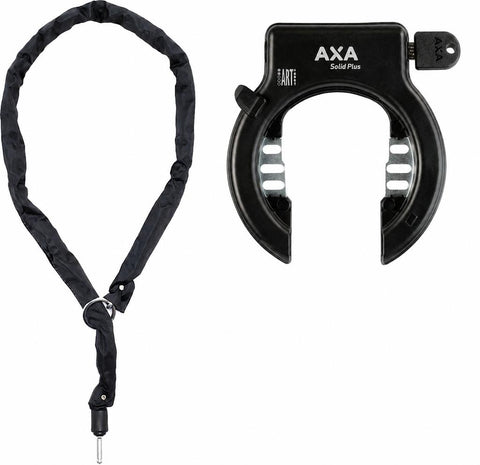 AXA Solid Ring Lock + Plug-in Chain assembled